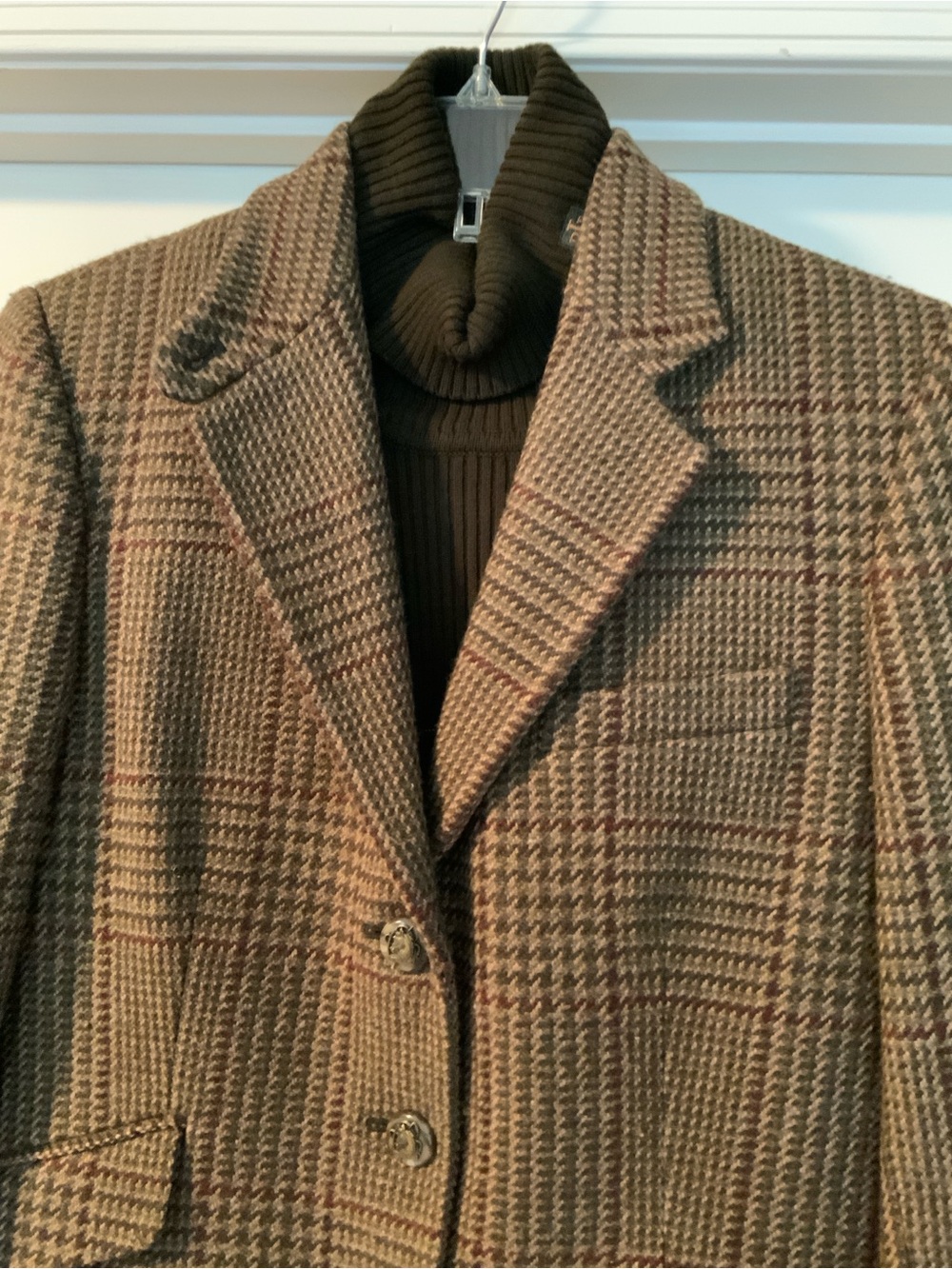 Ralph Lauren Brown Glen Plaid Tailored Blazer - Picture 5 of 13
